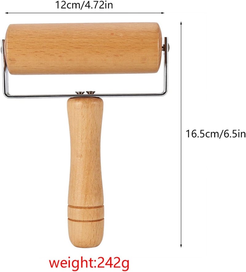 Kodrily Small Rolling Pin, Pizza Dough Roller, Non Stick Wood Pastry Roller, Kitchen Wooden Rolling Pins for Baking Cooking Cookie Bread Tortilla Dumpling Fondant Clay (Style 3) - Image 4